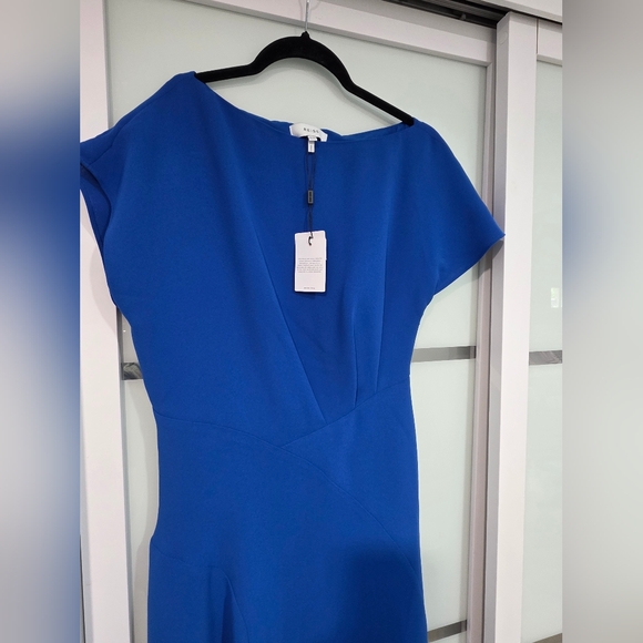 Reiss Victoria capped sleeve midi dress, Blue Royal Color - Picture 5 of 17
